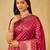 Magenta ethnic motifs zari art silk designer banarasi saree