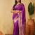 Purple ethnic motifs woven zari banarasi saree