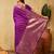 Purple ethnic motifs woven zari banarasi saree