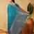 Turquoise blue woven ethnic motifs zari banarasi saree