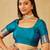 Turquoise blue woven ethnic motifs zari banarasi saree