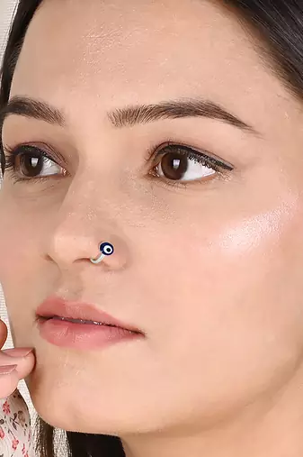 Evil eye nose pin