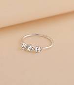 Triple stone nose pin