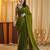 Mahendi women mahendi solid silk blend saree