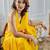 Yellow women yellow solid silk blend saree