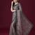 Grey floral printed embellished sarees