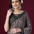 Grey floral printed embellished sarees