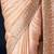 Peach embellished satin sarees