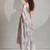Dusty grey handwork zarkan embroidery silk party wear saree