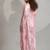 Pink handwork zarkan embroidery silk party wear saree