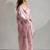 Pink handwork zarkan embroidery silk party wear saree