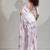 Lavender handwork zarkan border work satin silk party wear saree