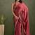 Pink chiffon heavy lace border work party wear saree