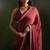 Pink chiffon heavy lace border work party wear saree
