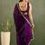 Purple chiffon heavy lace border work party wear saree