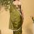 Golden chiffon heavy lace border work party wear saree