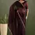 Purple chiffon heavy lace border work party wear saree