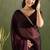 Purple chiffon heavy lace border work party wear saree