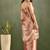 Peach chiffon heavy lace border work party wear saree