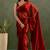 Red chiffon heavy lace border work party wear saree
