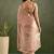 Peach chiffon heavy lace border work party wear saree