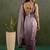 Lavender chiffon heavy lace border work party wear saree