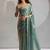 Ice blue handwork zarkan border work silk party wear saree