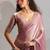 Pink handwork zarkan border work silk party wear saree