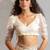 White handwork zarkan border work silk party wear saree