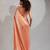 Peach handwork zarkan border work silk party wear saree