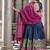 blue tussar Silk Lehenga Choli with Prints & Foil Work 