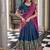 blue tussar Silk Lehenga Choli with Prints & Foil Work 