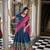 blue tussar Silk Lehenga Choli with Prints & Foil Work 