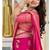 Pink color silk blend saree with blouse
