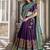 purple tussar Silk Lehenga Choli with Prints & Foil Work 