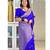 Pink color silk blend saree with blouse
