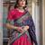 pink tussar Silk Lehenga Choli with Prints & Foil Work 