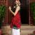 New Stylish Red Green Kurta Set With Bottom Summer Wear Kurta Set 