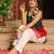 New Stylish Red Green Kurta Set With Bottom Summer Wear Kurta Set 