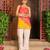 Rani Yellow Bandhej Kurta Set Party Wear Kurta With Bottom