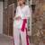 White Color Cord Set Party Wear Cord Set With Leheriya Strip