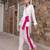 White Color Cord Set Party Wear Cord Set With Leheriya Strip