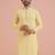 Men's yellow embroidered kurta