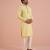 Men's yellow embroidered kurta