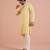 Men's yellow embroidered kurta