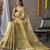 Light Yellow Shimmering Tissue silk blend Saree 