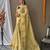 Light Yellow Shimmering Tissue silk blend Saree 