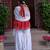 Bandhani Print Red Kurta Set With Bottom Wedding Wear Dress Festival Wear Kurta Set 