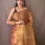 Pinkish Brown Shimmering Tissue silk blend Saree 