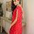 Lorient Red Color Red One Shoulder Kurta Set With Potli Party Wear Dress 